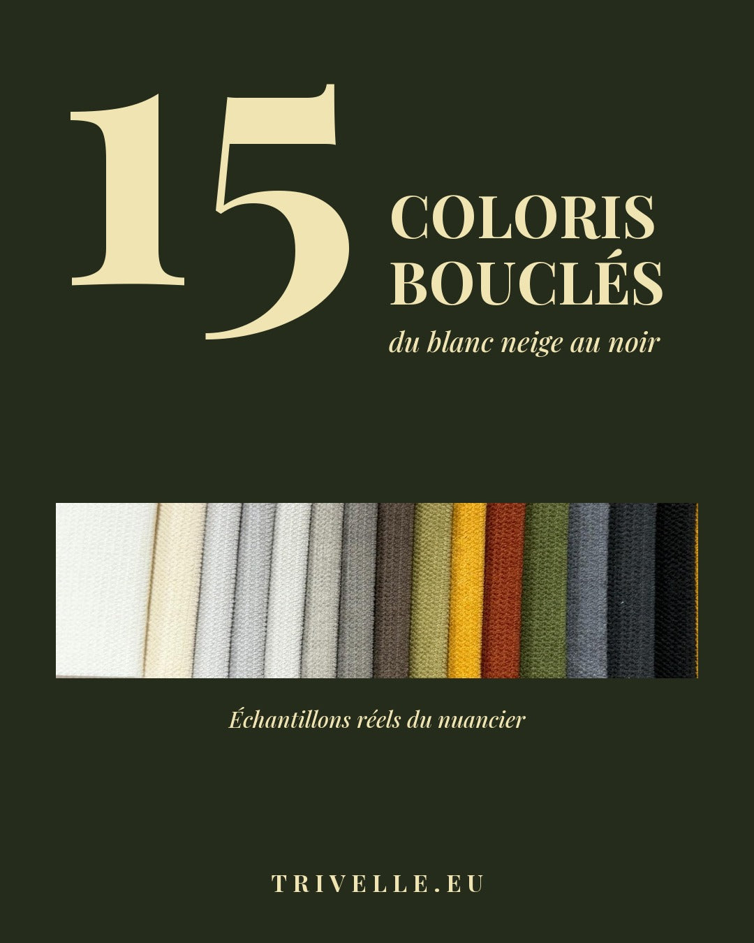 15 coloris bouclés