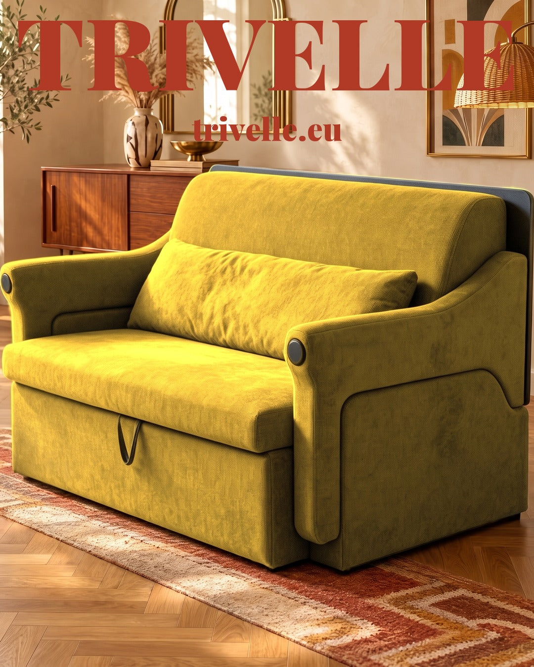 Trivelle, fauteuil moutarde