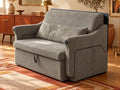 Trivelle tissu bouclé gris souris, mode fauteuil
