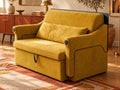 Trivelle tissu bouclé moutarde, mode fauteuil