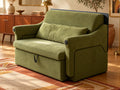 Trivelle tissu bouclé vert olive, mode fauteuil